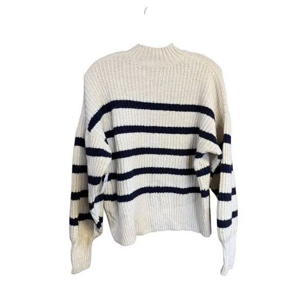 Old Navy Oversized Sweater Sz S Cream/Navy NWT - Image 2