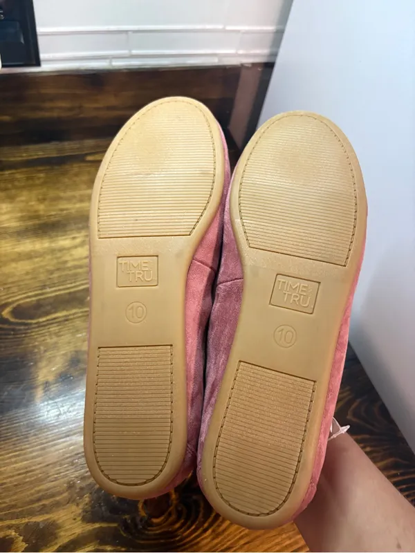 Time And Tru Pink Suede Loafers Size 10 - Image 5