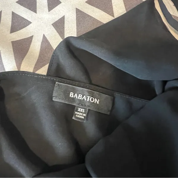 Aritzia Babaton Warren Camisole Black Chiffon Cinched‎ Tie Waist Size XXS - Image 10