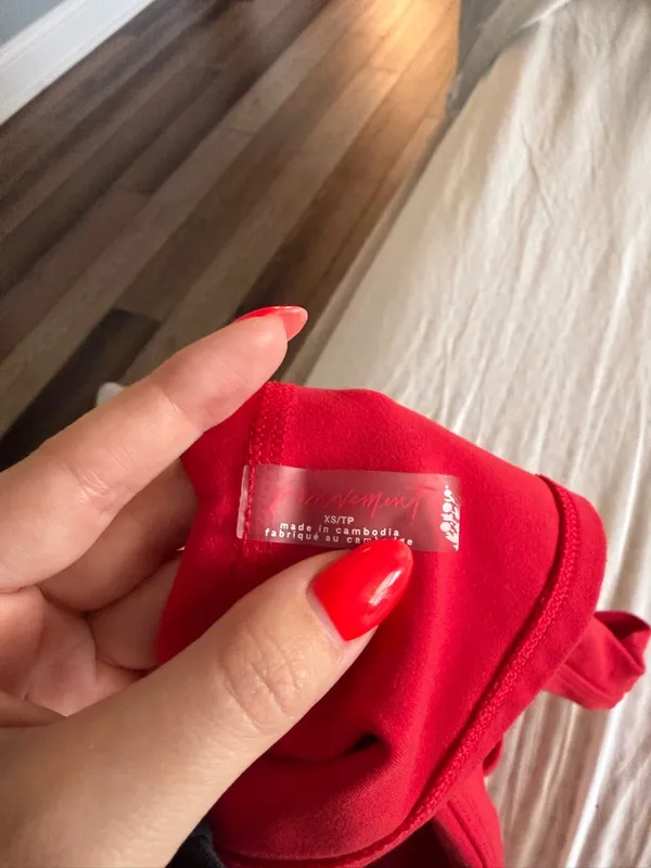 Free People Movement Never Better Sports Bra Red - Image 3