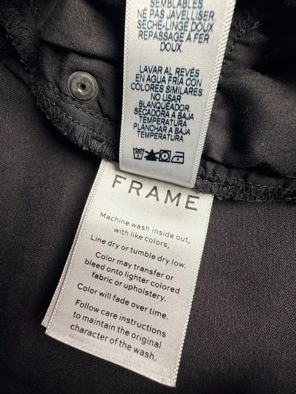 FRAME Ali High Rise Cigarette Jeans Women’s 29 Black Raw Hem Made USA - Image 7