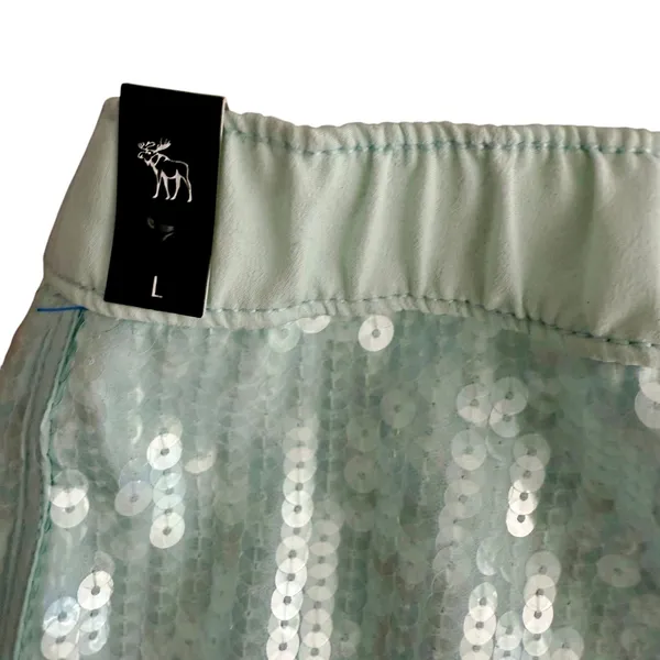 Abercrombie & Fitch Mint Green Sequin Shorts NWT 2" Inseam Kidcore Mermaid - Image 3