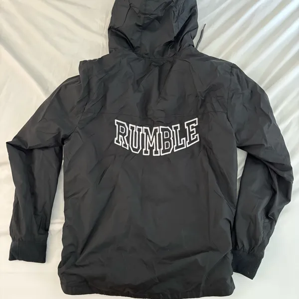 Black rumble windbreaker jacket - Image 2