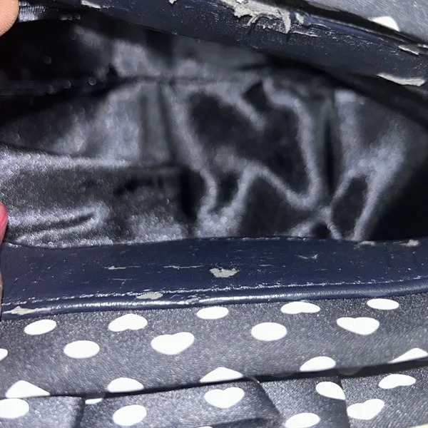 Express Heart Shape Polka Dot Clutch - Image 6