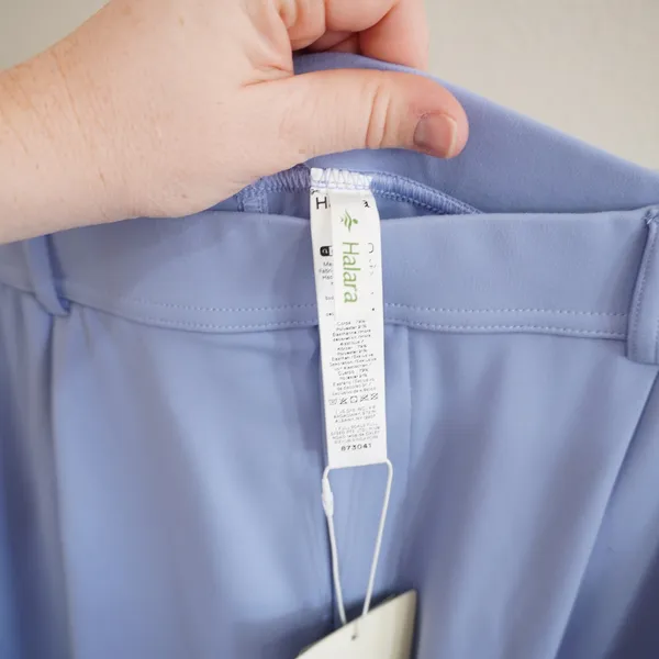 Halara High Waisted Wide Leg Pleated Trousers Periwinkle Blue Size L Regular NWT - Image 7