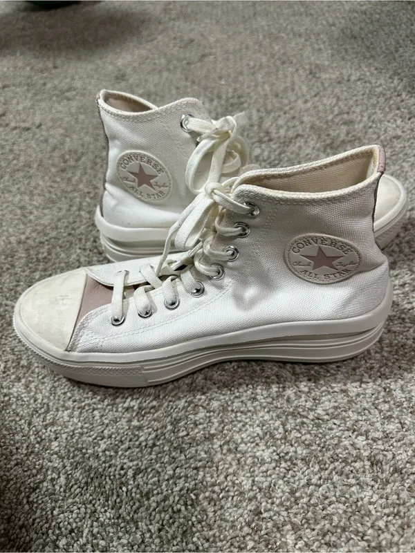 Converse White High-Top Canvas Sneakers - Image 2