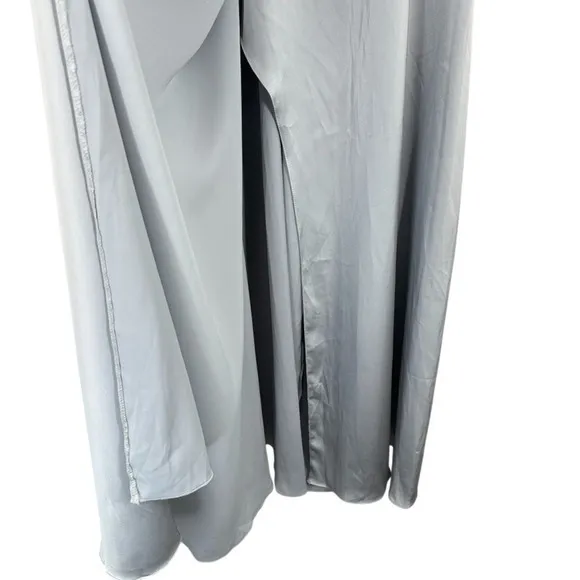 Azazie Size 16 NEW Davis Bridesmaid Dress Silver Pebble Formal Evening‎ Gown - Image 11