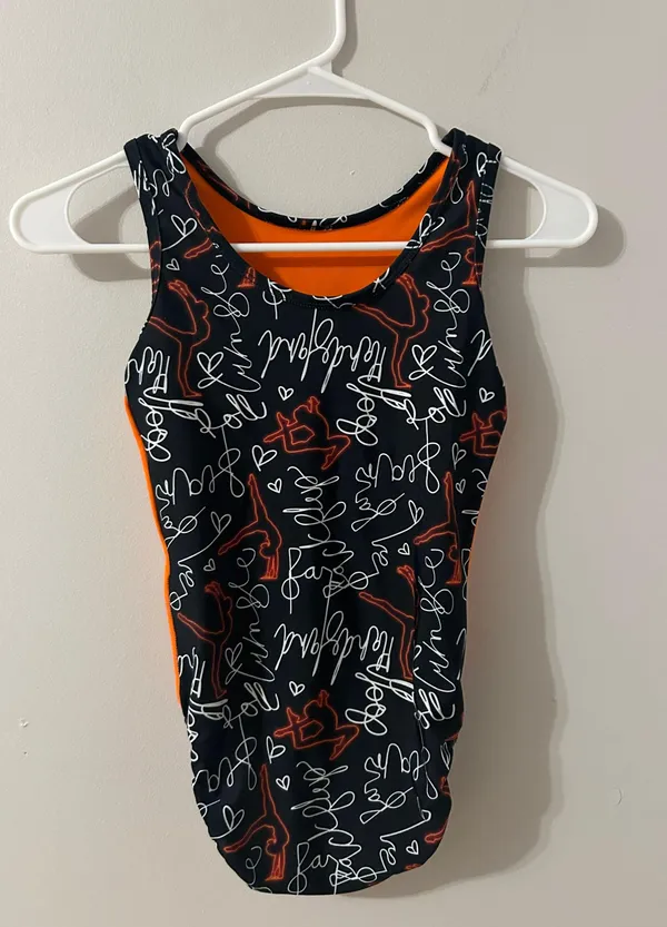 Plum Gymnastics Leotard Orange Size XS - Image 2