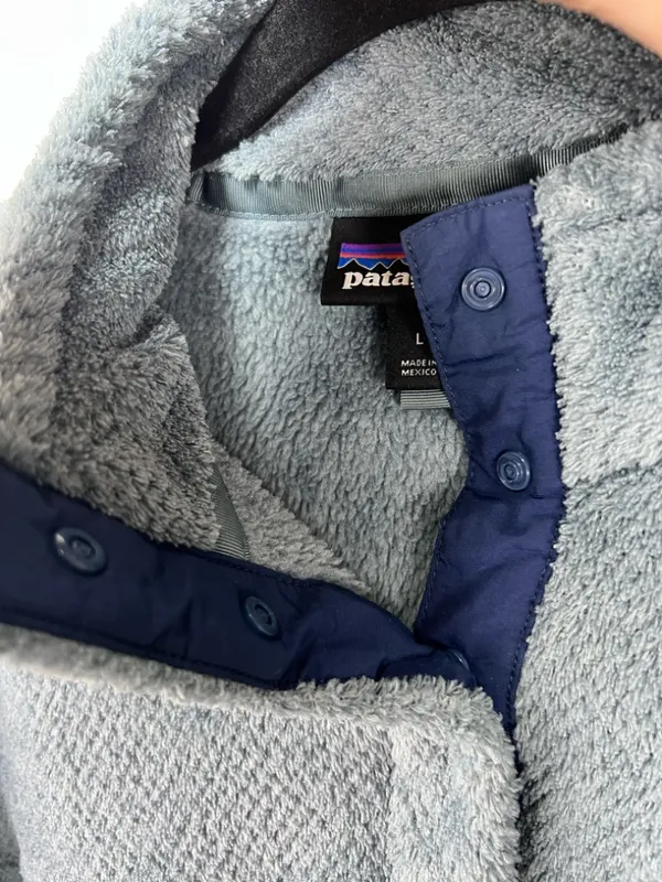 Patagonia Re Tool Snap T Pullover Blue Fleece Polartec Pockets Outdoors Sz Large - Image 4
