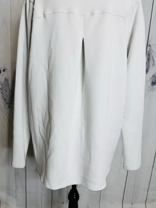 Spanx Air Essentials Got-Ya-Covered Mock Neck Pullover Top Off White Sz XL - Image 7