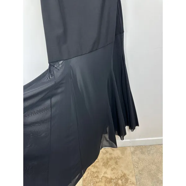 Lulus Elaris Black Mixed Media Strapless Maxi Dress Formal Evening Minimalist XL - Image 7