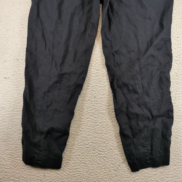 Athleta Cabo Linen Jogger Pants Black Small 658556-01 Drawstring Relaxed Casual - Image 9