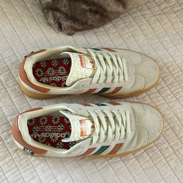 Adidas Gazelle Bold cream maple leaf 3stripe Womens rubber sole sneakers 7 - Image 3