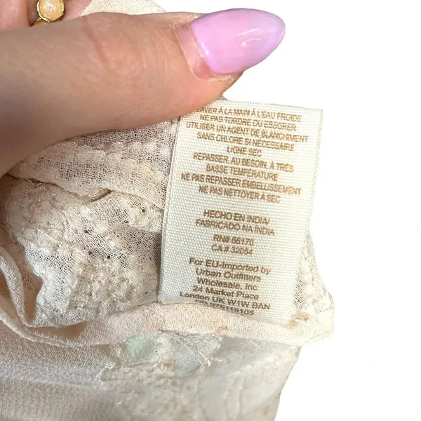 Free‎ People Pale Pink Beaded Sheer Tank Top Size XS - Image 10