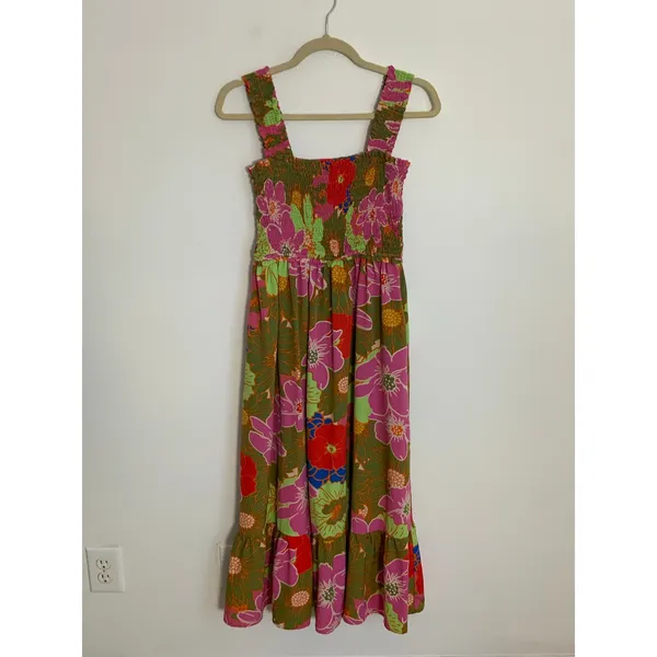 Entro Floral Smocked Maxi Dress size‎ small - Image 4