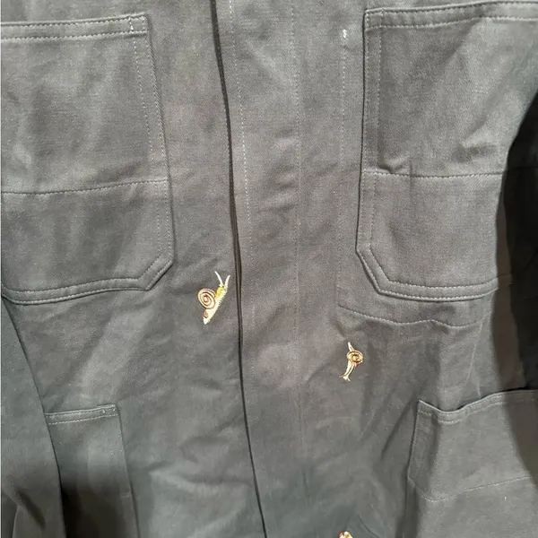 WYLLIS gray embroidered snail jacket size - Image 4