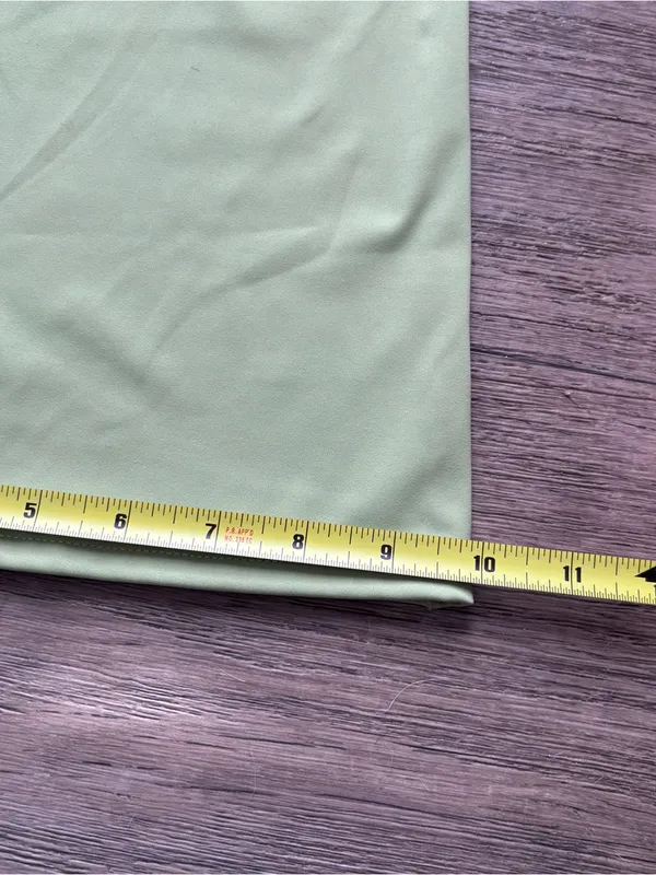 AHQ Green Nylon Activewear Flare Leggings w/ Crisscross Waist & Pockets Sporty L - Image 9