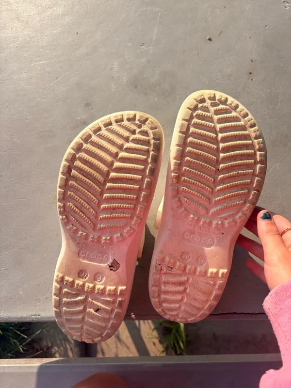 White women’s platform crocs - Image 2