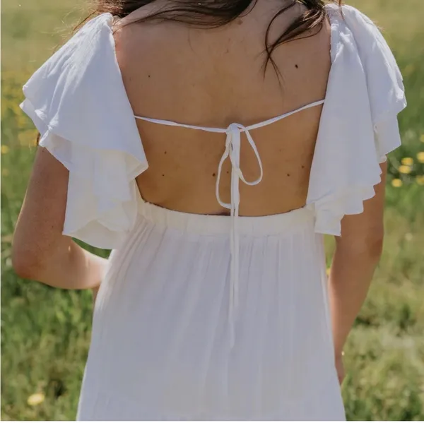 Lizard Thicket White/Cream Maxi Dress - Image 3