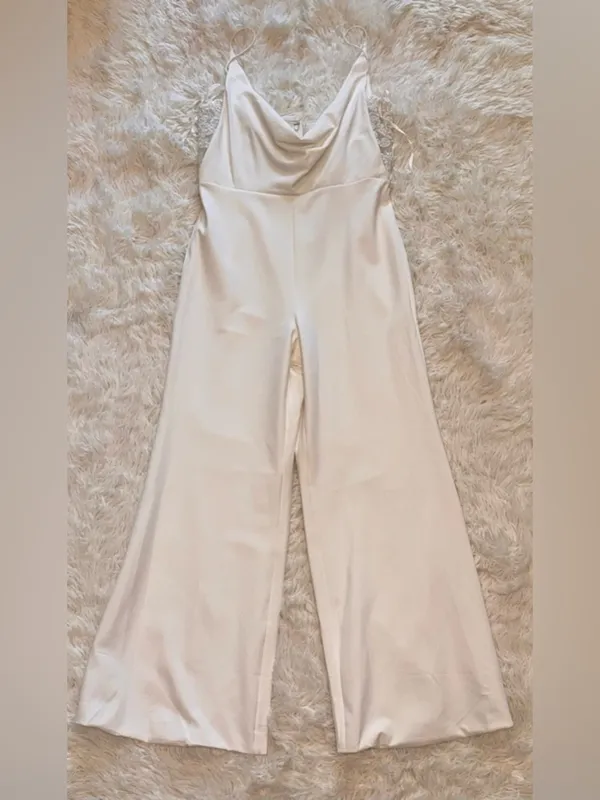 NEW SACHIN & BABI Carrie Bridal Jumpsuit In Cream sz 14 - Image 3