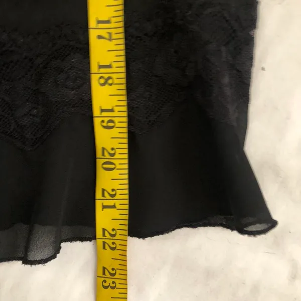 Whimsygoth gothic grunge steampunk Black lace & ruffle button shirt blouse top long flare sleeves office siren core dark academia Y2K - Image 6