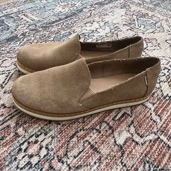 TOMS Desert Tan Suede Women's Palma Wrap Slip-Ons 10014282 size 8 - Image 4