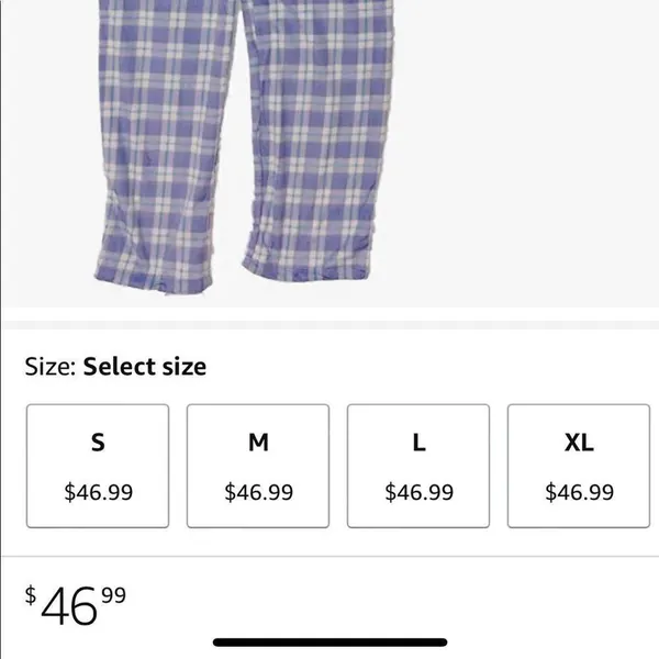 Adonna warm lavender and white plaid fleece 2 piece pj set - Image 7