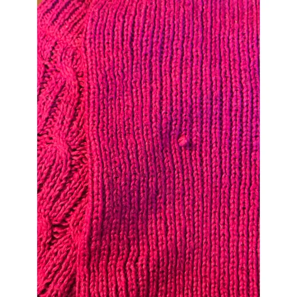 Old Navy Magenta Pink Cowl Neck Cable Knit Sweater Dress Small‎ Dolman Sleeve - Image 3