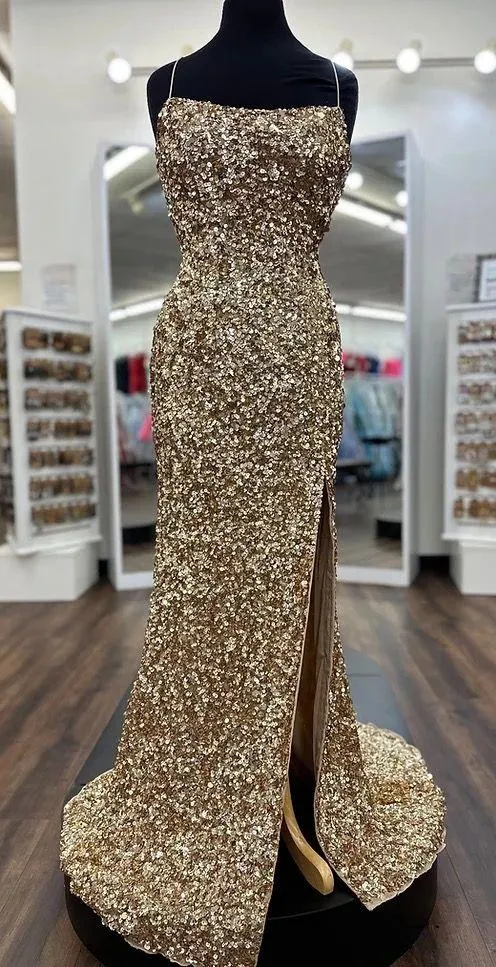 Sherri Hill Gold Prom Dress - Image 2
