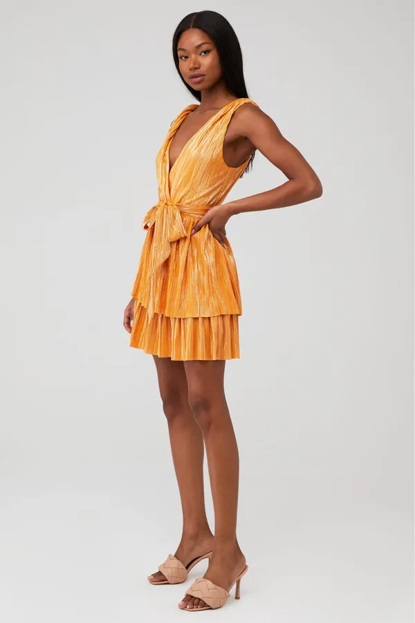 Sabina Musayev Alma Mini Dress in Mandarin orange - Image 2