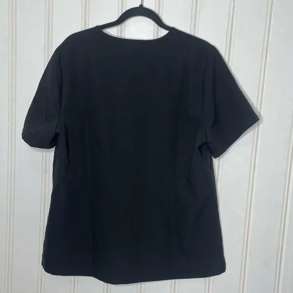 FIGS Technical Collection Black V-Neck Scrub Top Womens XL Short Sleeve 588 - Image 5