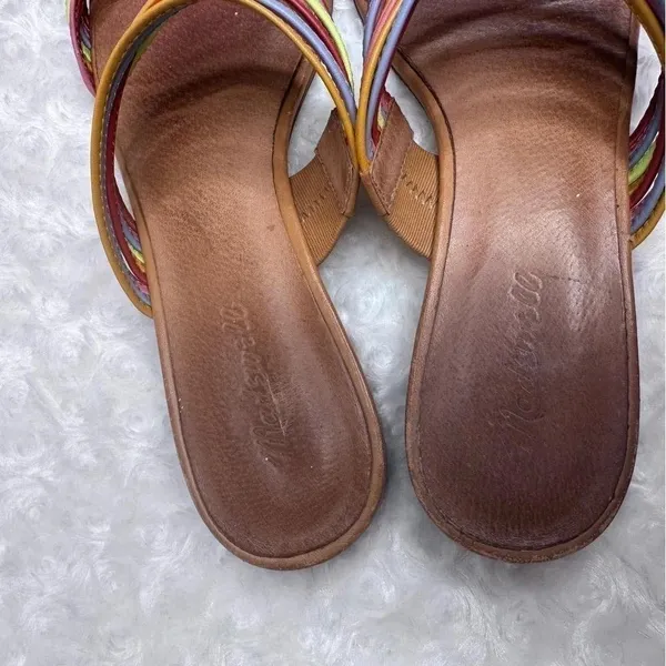 Madewell The Meg Leather Slide Sandals Size 9.5 - Image 7