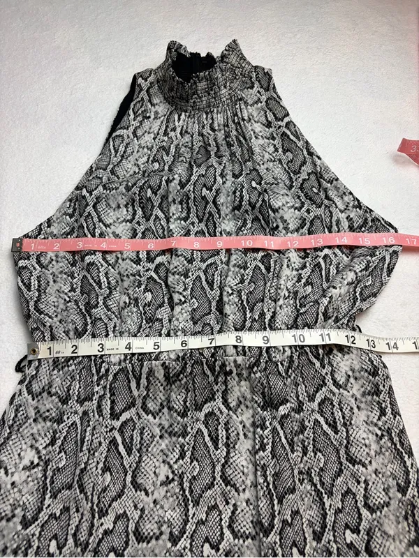 Alice + Olivia Snake Print Halter Maxi Dress Mock Neck Size 4 - Image 8