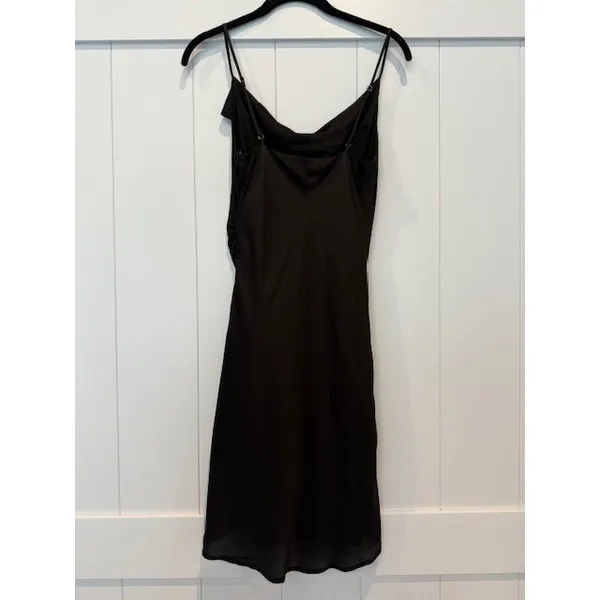 ASTR‎ The Label Black Cowl Neck Sleeveless Ruched Mini Dress - Image 3