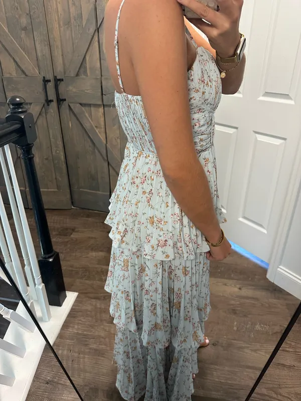 Lulus blue floral maxi dress - Image 2