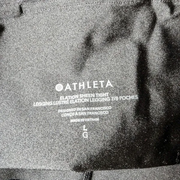 Athleta Elation Sheen Tight Leggings Black Size Large Activewear Yoga Pants - Image 2