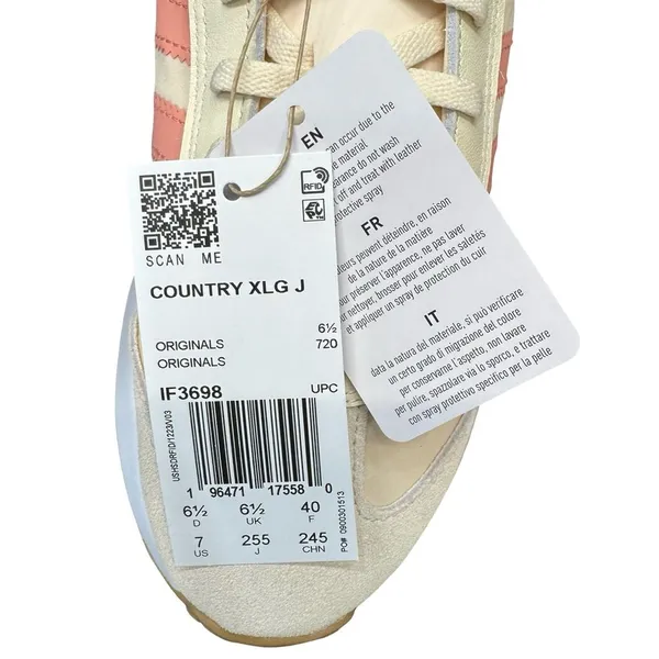 Adidas Country XLG J Sneakers Men's 7 Beige Coral BNIB Retro Lifestyle - Image 9