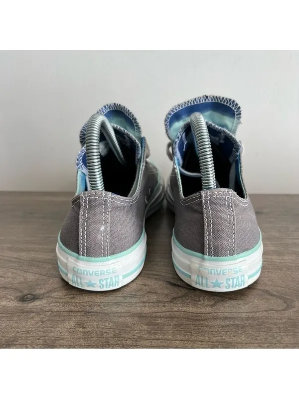 Converse All Star Double Tongue Ox Women’s Shoe Grey Blues Size 8 #776 - Image 4
