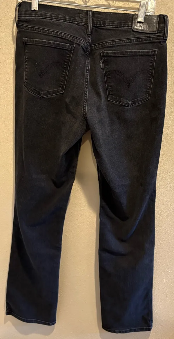 Levi's Women's Dark Gray Straight Leg Jeans - Image 2