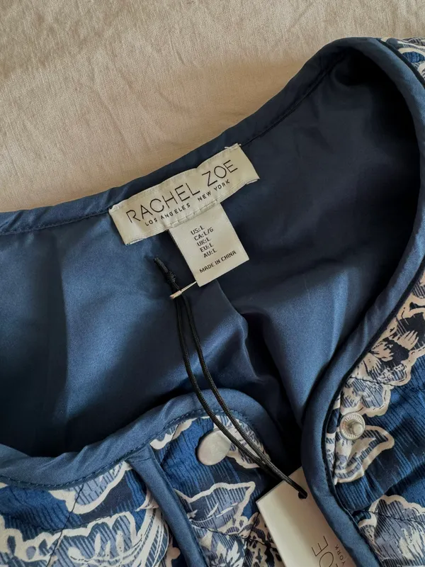 Quilted Jacket Blue Size L - Image 5