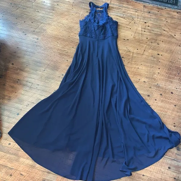 Lulu’s Dance All Evening navy lace M elegant semi formal maxi dress - Image 5