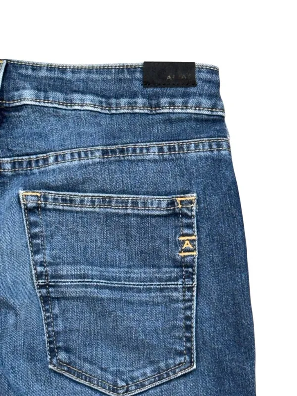 Ariat Premium High Rise Flare Raw Hem Dark Wash Denim Jeans 28R Blue Lake‎ - Image 7