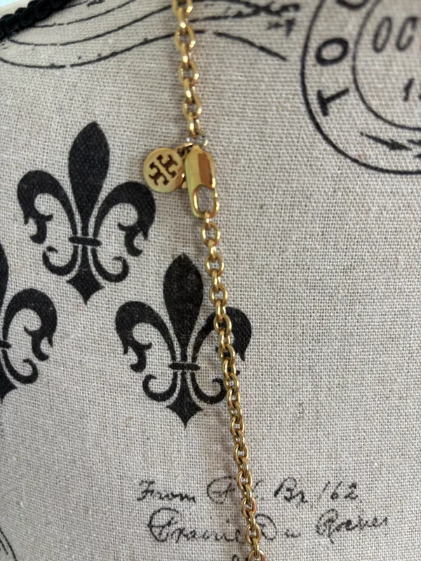 Tory Burch Gold Logo Long Necklace  - Image 7