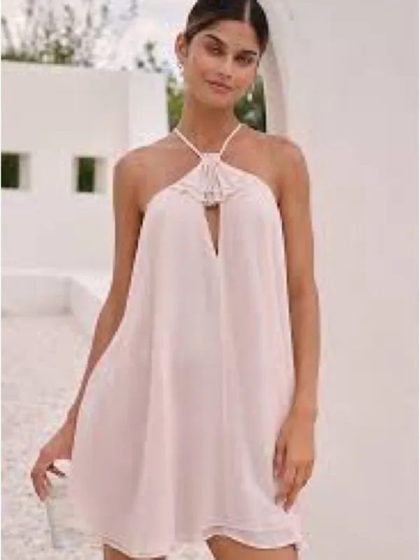 By Anthropologie Mermaid Mini Dress Blush Pink Small NWT‎ - Image 2