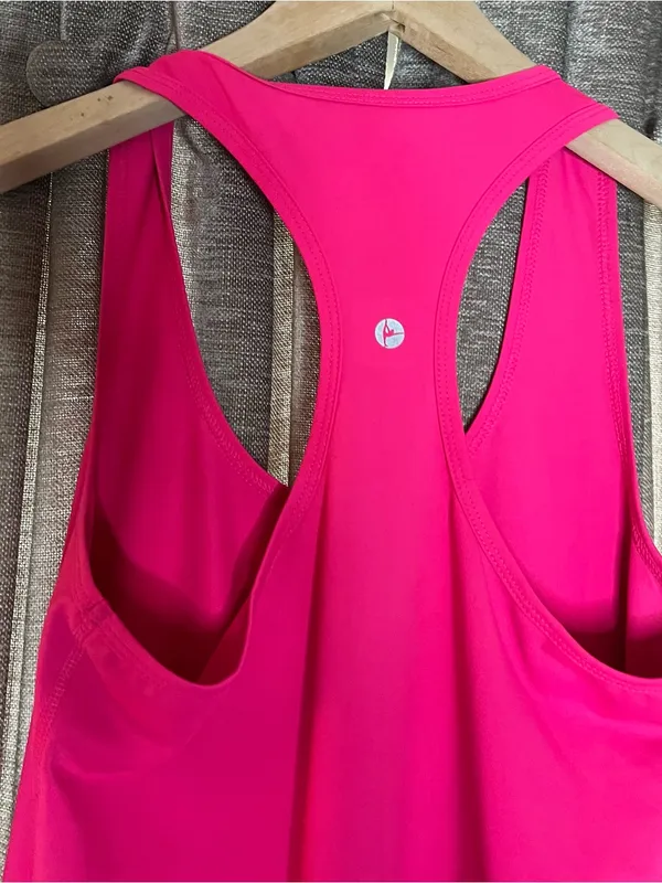 90 Degree By Reflex Vibrant Pink Racerback Active Tank Size Medium - Image 9