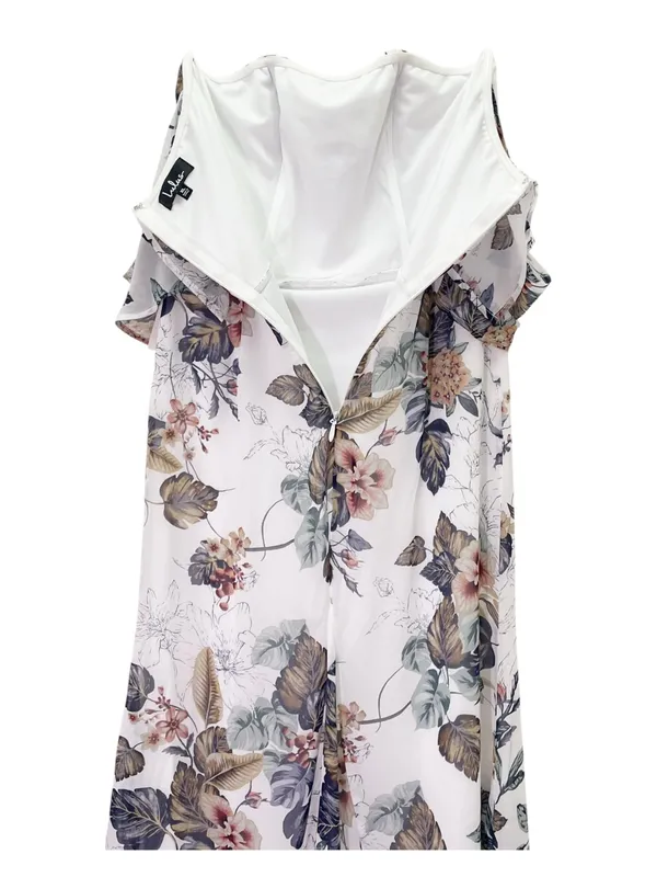 NWT Lulus Ray of Sunshine Maxi Dress Size XL White Floral Off Shoulder Wedding - Image 9