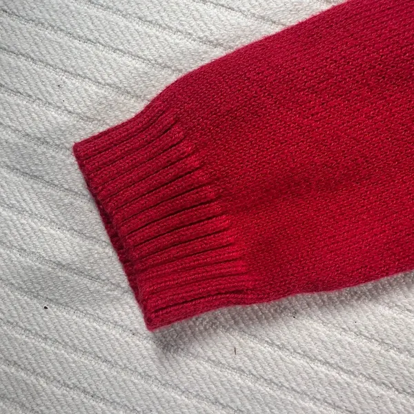 Charter Club Women’s Sweater Medium Red Knit Toggle Neck Pullover - Image 7