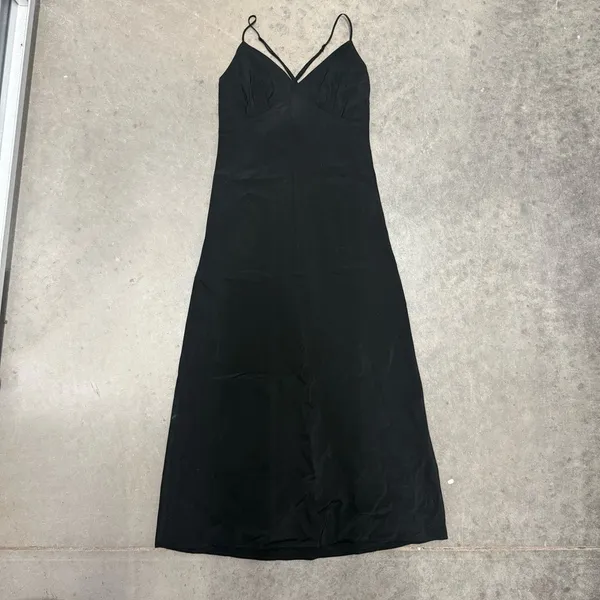 NWT MADEWELL The‎ Layton Midi Slip Dress Black size 00 - Image 3