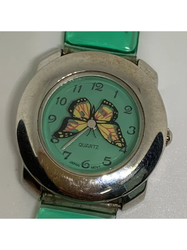 Kids rotating butterfly dial watch two tone 27mm quartz up to 7” running - Image 2