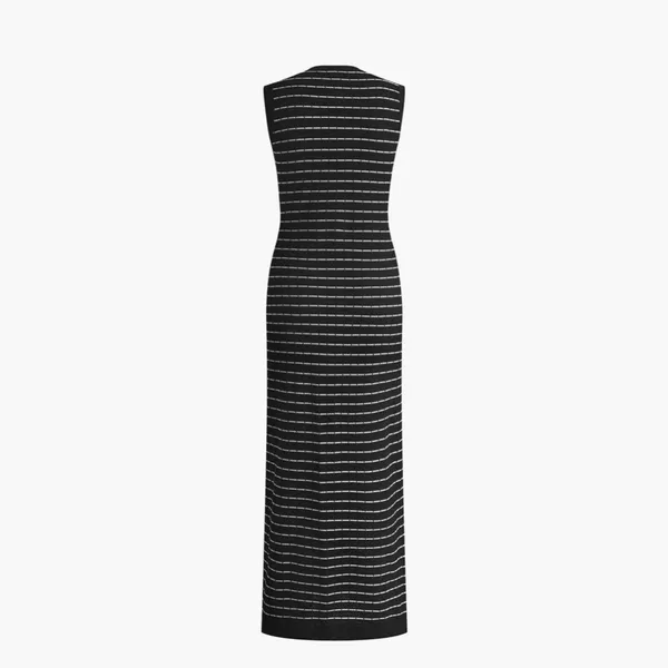Commense Striped Metal Button Long Sweater Dress Medium Sold Out online - Image 2